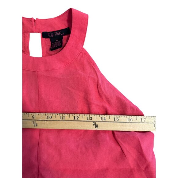 Its Pink Womens Sleeveless Coral Top With Lace Detail Size M Polyester & Spandex - Picture 5 of 7